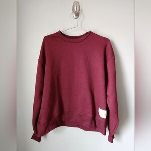 WeWoreWhat Maroon Crewneck Sweatshirt Wellness Club Women's Size Medium